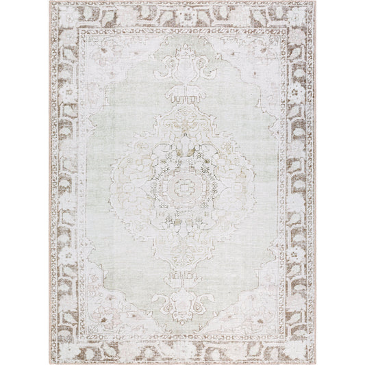 Rainier Rug - 533537 by Our PNW Home x Livabliss in light sage, cream, light brown, light olive, medium gray, oatmeal. Made from polyester in a unique style.