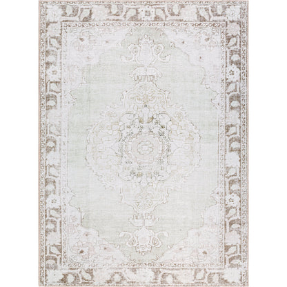Rainier Rug - 533537 by Our PNW Home x Livabliss in light sage, cream, light brown, light olive, medium gray, oatmeal. Made from polyester in a unique style.