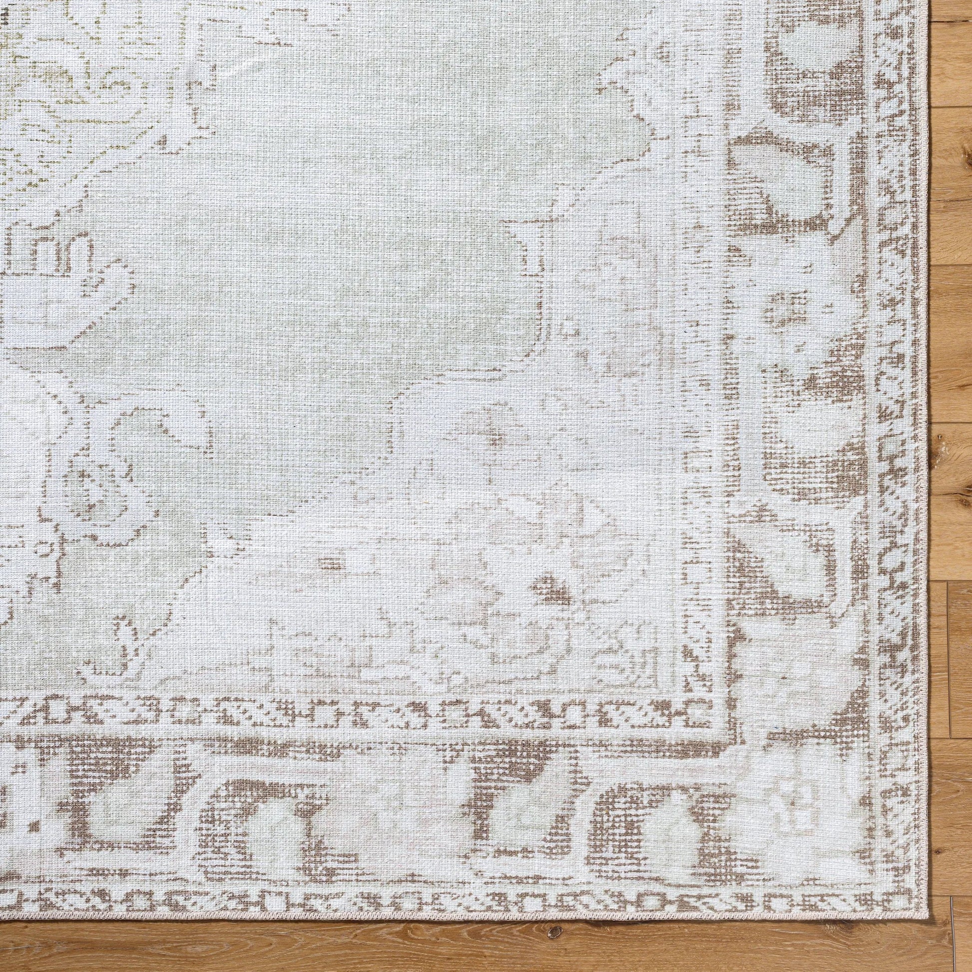 Rainier Rug - 533537 by Our PNW Home x Livabliss in light sage, cream, light brown, light olive, medium gray, oatmeal. Made from polyester in