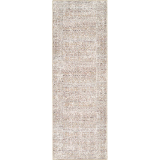 Rainier PNWRN-2303 Rug by Our PNW Home x Livabliss in light brown, cream, camel, brown, dark brown. Made from polyester in a unique style.