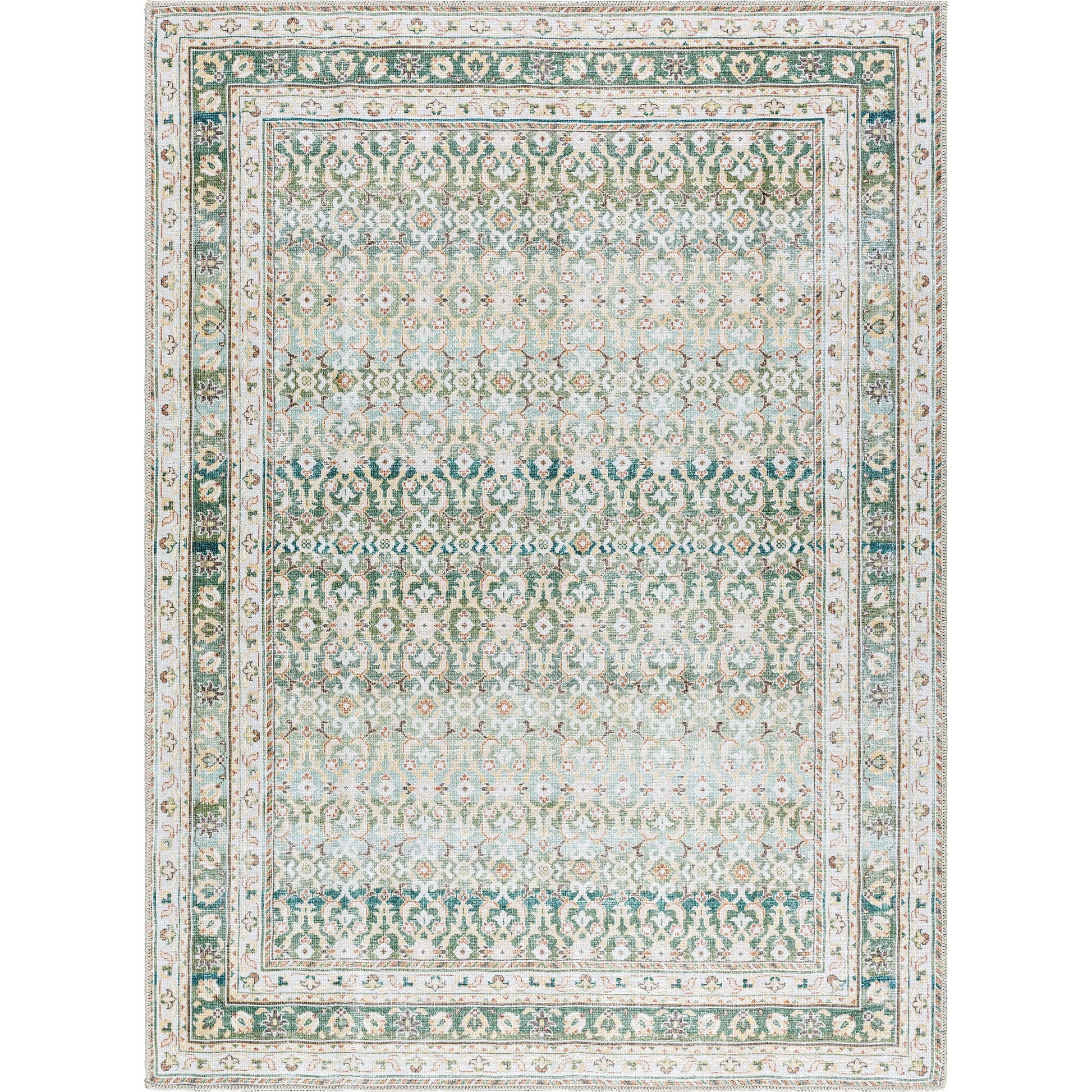 Rainier Rug - 533569 by Our PNW Home x Livabliss in olive, seafoam, wheat, cream, brown, dark brown. Made from polyester in a unique style.