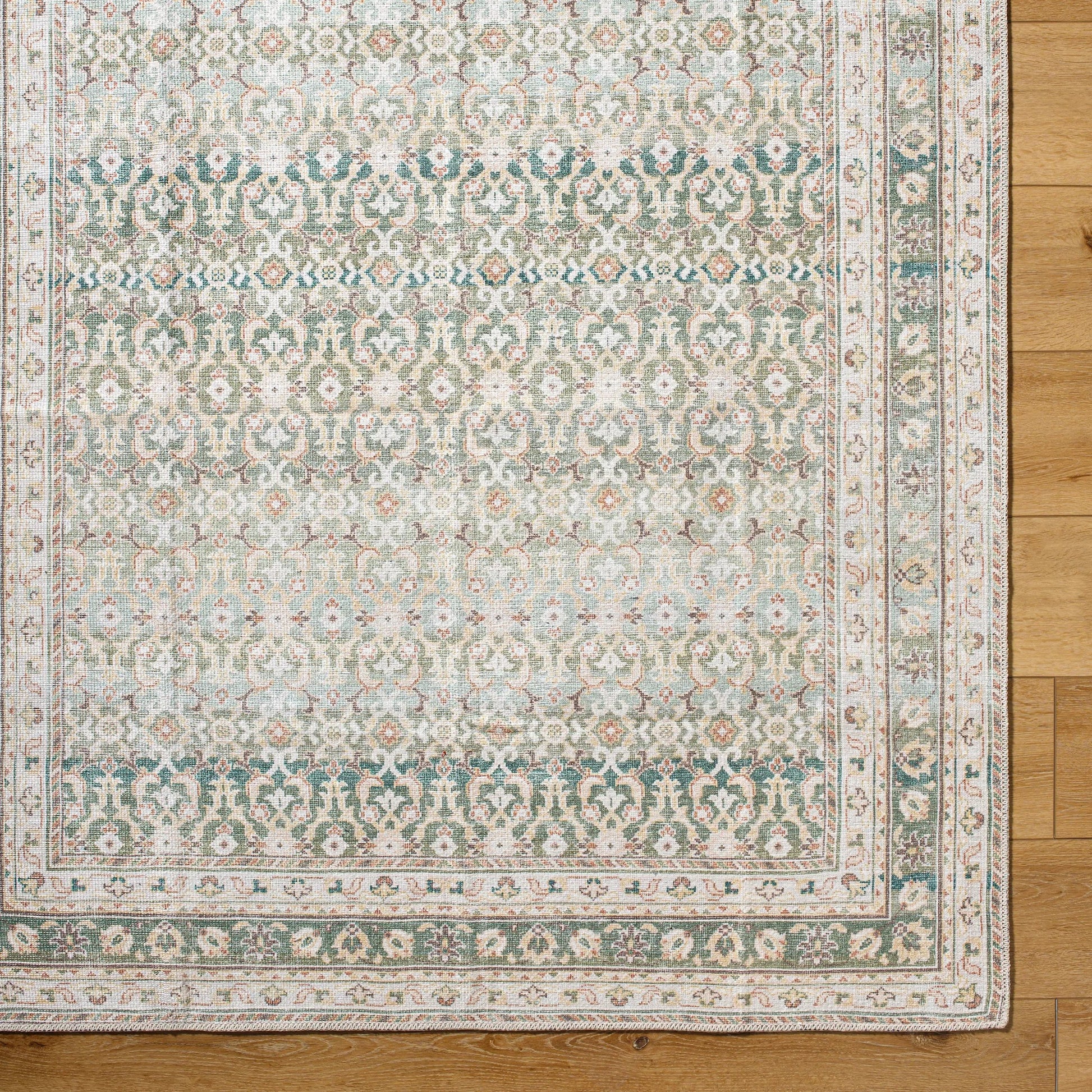 Rainier Rug - 533569 by Our PNW Home x Livabliss in olive, seafoam, wheat, cream, brown, dark brown. Made from polyester in a unique style.