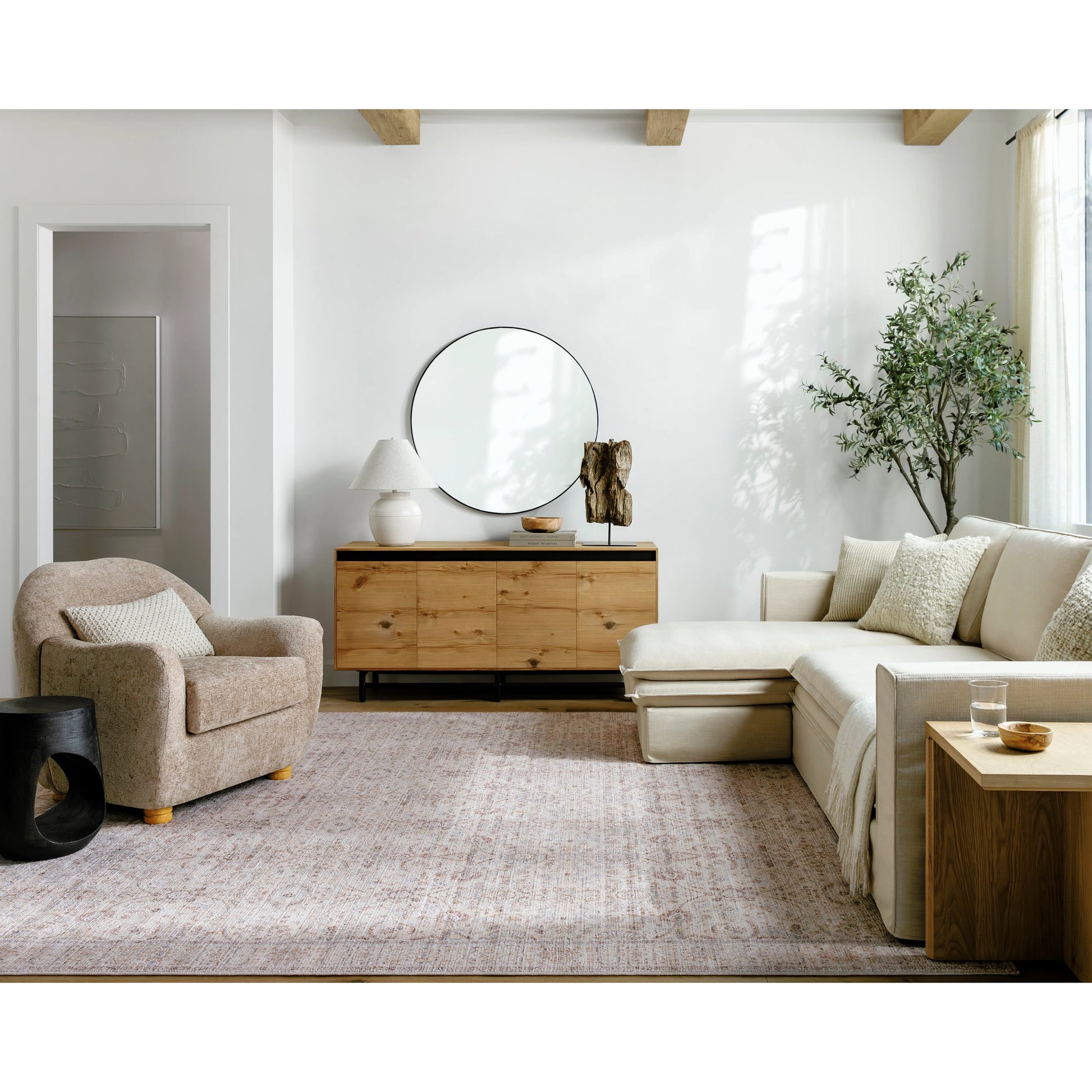Spokane Rug - 533728 by Our PNW Home x Livabliss in light beige, rust, pale blue, brown, ivory, olive. Made from polyester in a 