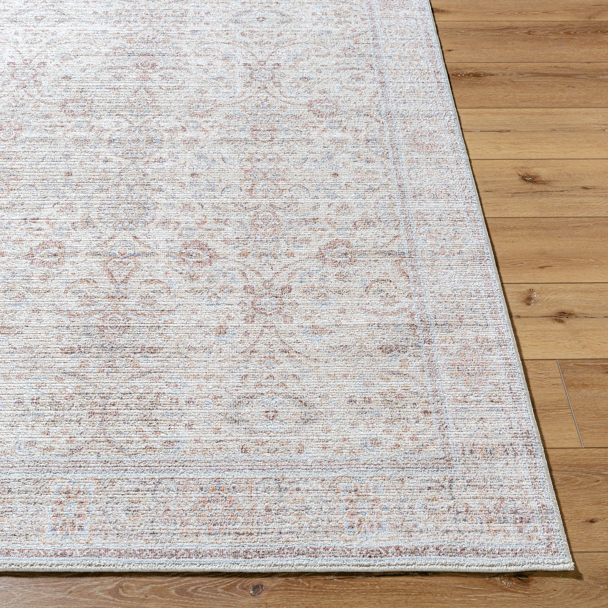 Spokane PNWSP-2301 Rug by Our PNW Home x Livabliss in light beige, rust, pale blue, brown, ivory, olive. Made from polyester in a unique style.