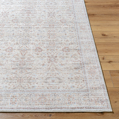 Spokane PNWSP-2301 Rug by Our PNW Home x Livabliss in light beige, rust, pale blue, brown, ivory, olive. Made from polyester in a unique style.