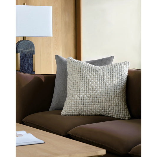 Pansy Pillow - 14 by Surya. Made from front: 100% wool, back: 100% cotton in a modern style.