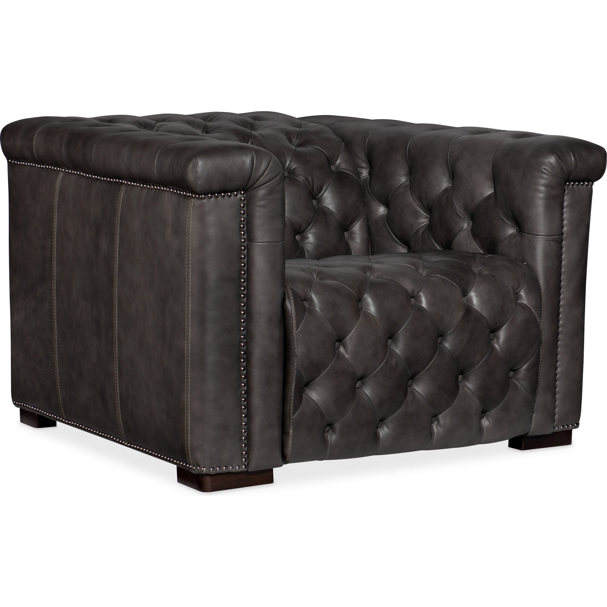 Savion Grandier Power Recliner by Hooker Furniture. Made from leather in a transitional style.