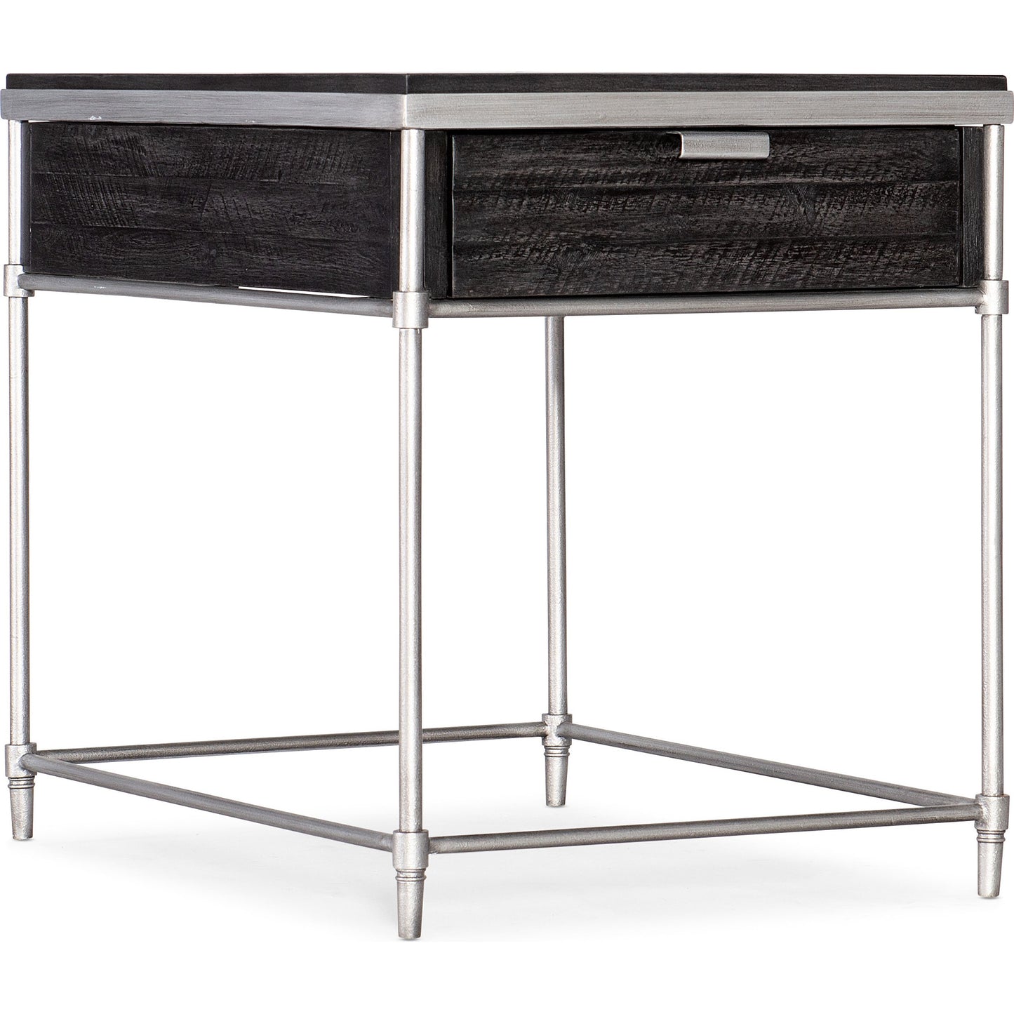 000 SI-1749752 | Primary Silo | St. Armand End Table by Hooker Furniture. Made from acacia solids with round metal tube, metal sheet in a modern style.