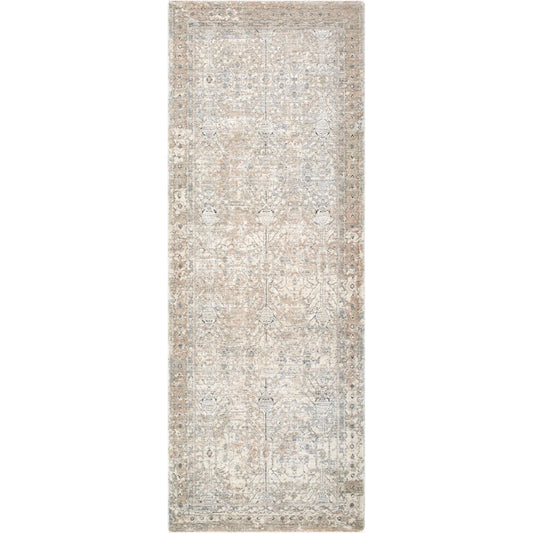 Poetry POI-2302 Rug by Livabliss in cream, light slate, sage, light sage, tan. Made from polyester in a unique style.