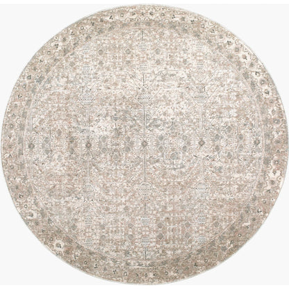 Poetry POI-2302 Rug by Livabliss in cream, light slate, sage, light sage, tan. Made from polyester in a unique style.