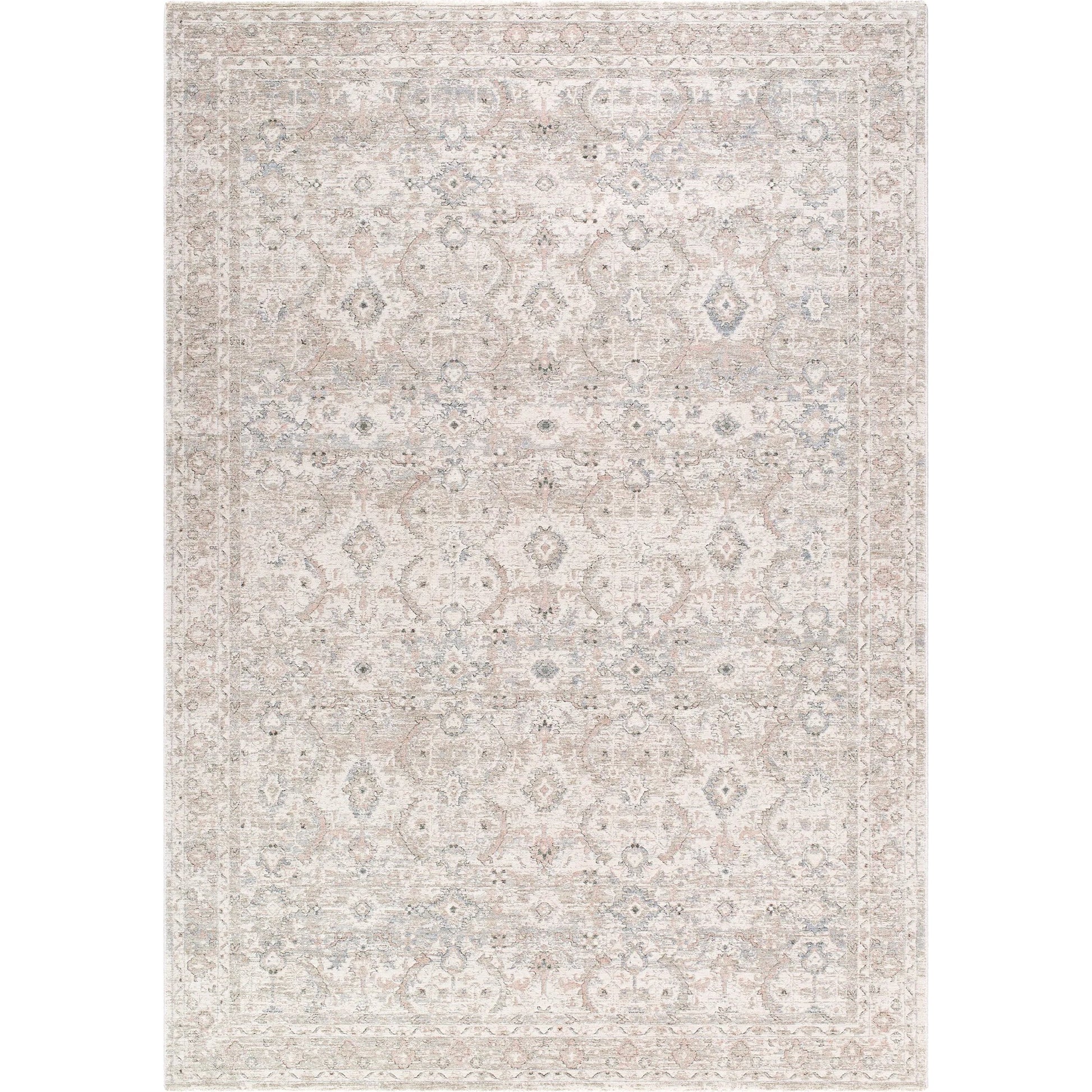 Poetry POI-2304 Rug by Livabliss in light slate, cream, sage, slate, tan. Made from polyester in a uniq