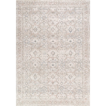 Poetry POI-2304 Rug by Livabliss in light slate, cream, sage, slate, tan. Made from polyester in a uniq