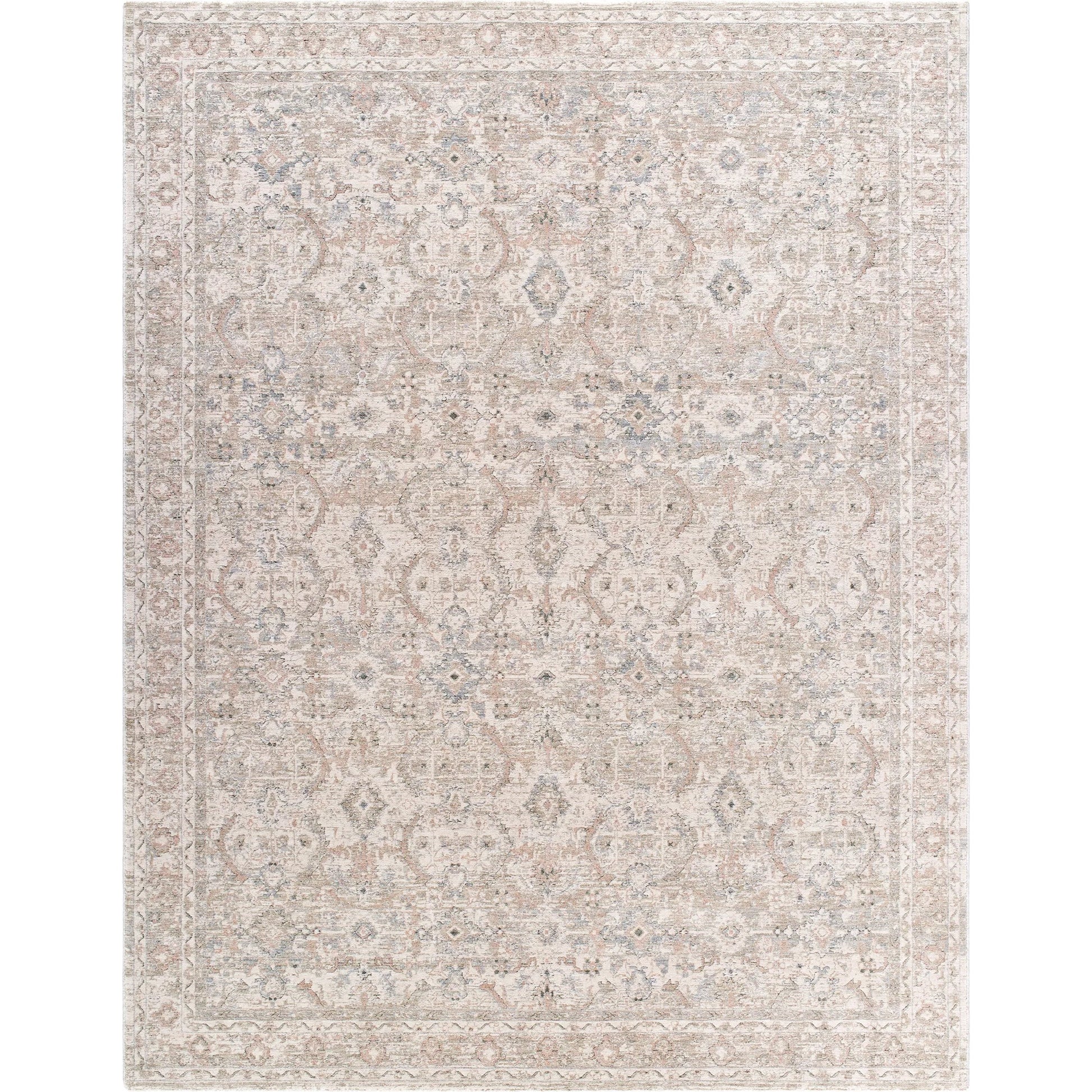 Poetry POI-2304 Rug by Livabliss in light slate, cream, sage, slate, tan. Made from polyester in a unique style.