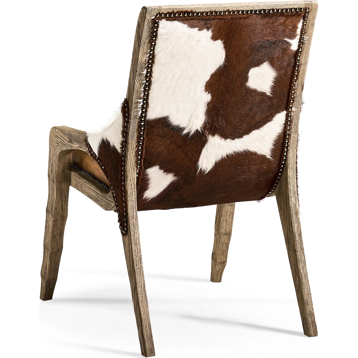 003 SI-2462587 | Additional Silo | Echo Canyon Leather & Hide Side Chair (Set of 2) by Jonathan Charles in faded oak. Made from oak in a traditional style.