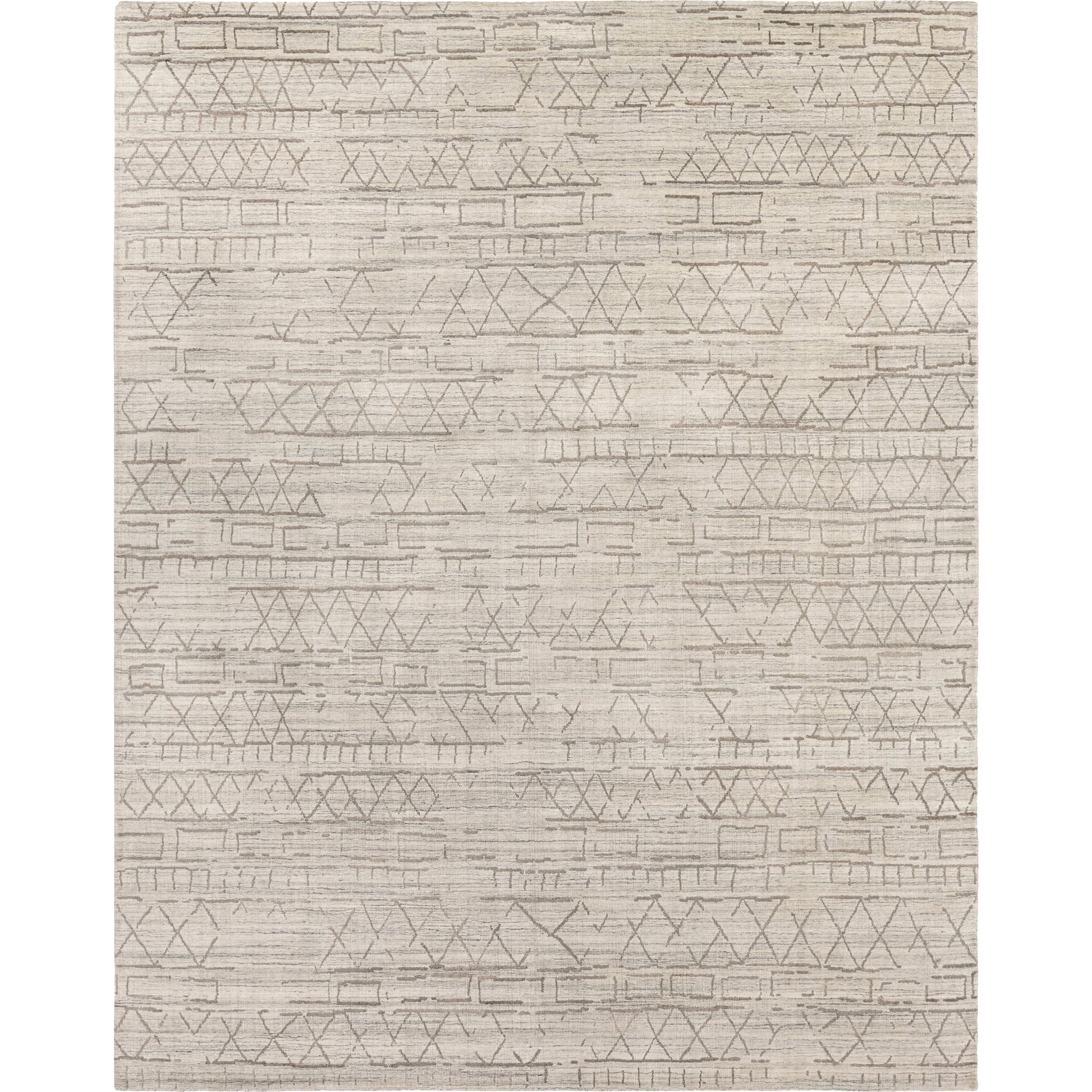 Pokhara POK-2300 Rug by Surya in taupe, ivory, light gray, gray. Made from 75% viscose, 25% wool in a unique style.