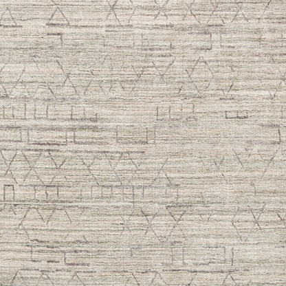 Pokhara POK-2300 Rug by Surya in taupe, ivory, light gray, gray. Made from 75% viscose, 25% wool in a unique style.