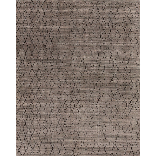 Pokhara Rug - 24195 by Surya in gray, charcoal. Made from 75% viscose, 25% wool in a unique style.