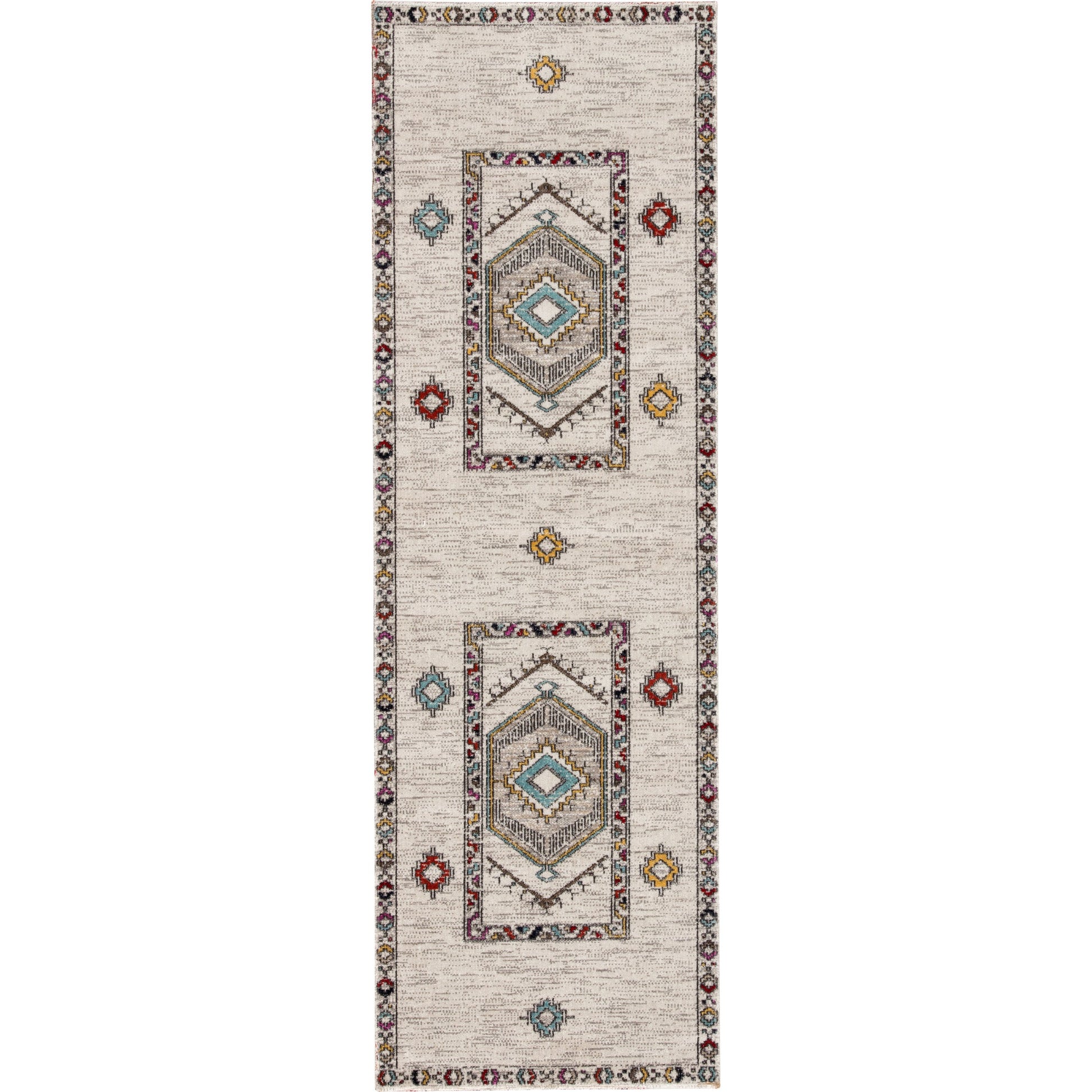 Polaris POL10 Indoor/Outdoor Rug by Jaipur Living in ivory, multicolor. Made from 100% polypropylene in a unique style.