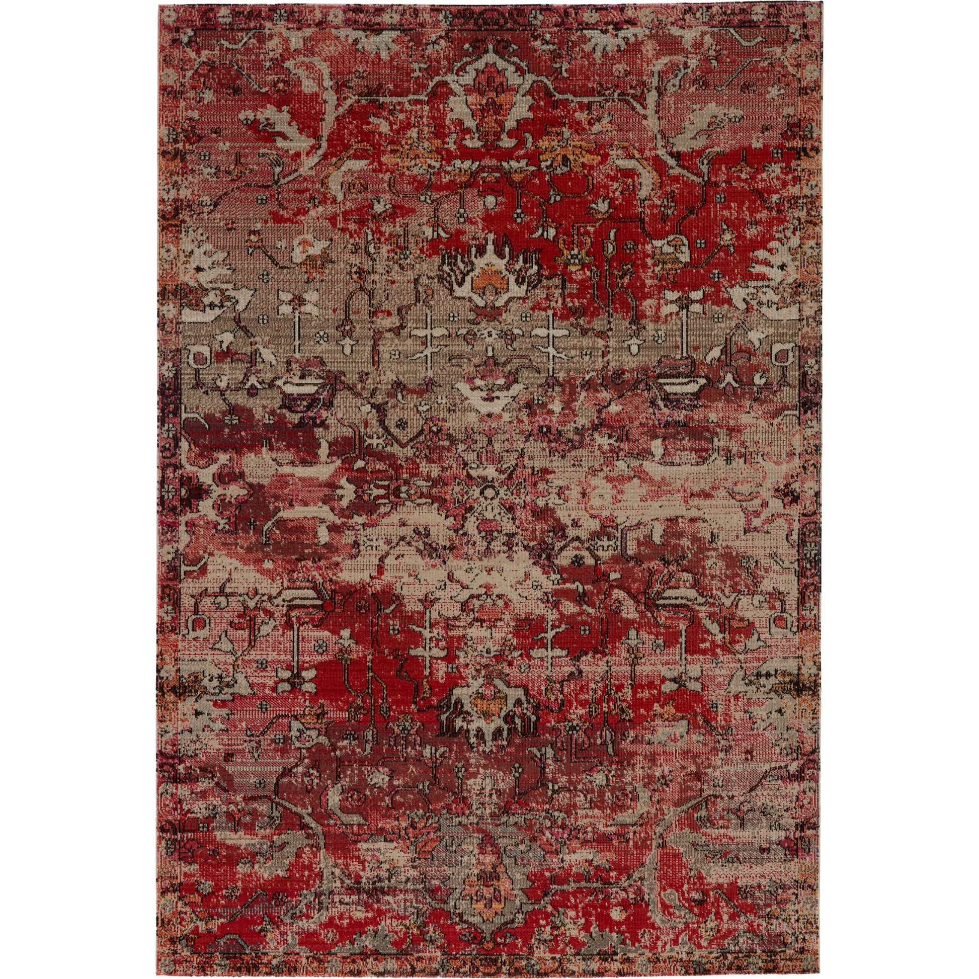 Polaris POL38 Indoor/Outdoor Rug by Jaipur Living in dark blue, red. Made from 100% polypropylene in a unique style.