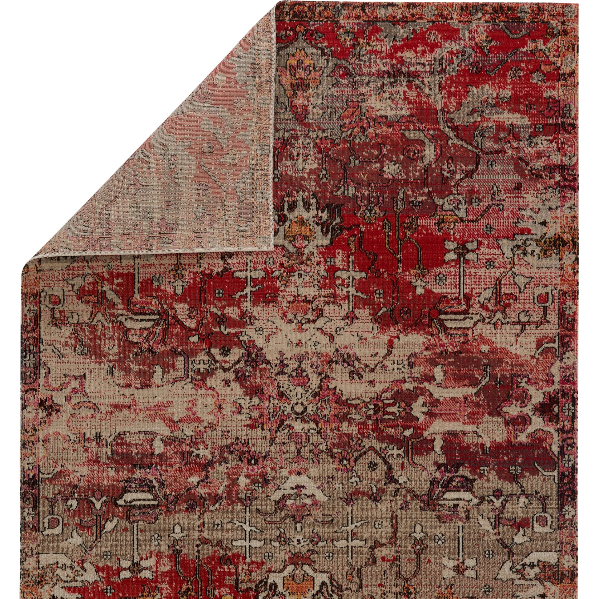 Polaris POL38 Indoor/Outdoor Rug by Jaipur Living in dark blue, red. Made from 100% polypropylene in a unique style.