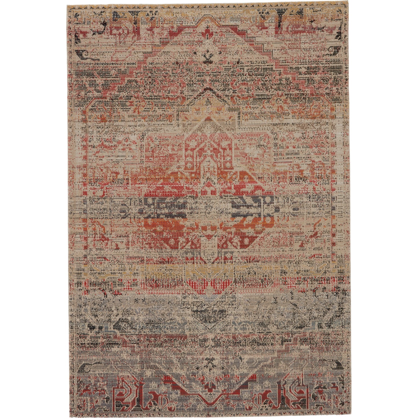 001 SI-1717416,SI-1717417,SI-1717418,SI-1717421 | Primary Silo | Polaris POL49 Indoor/Outdoor Rug by Jaipur Living in multicolor, beige. Made from 100% polypropylene in a unique style.