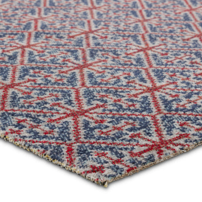 Polaris POL52 Indoor/Outdoor Rug by Jaipur Living in red, navy. Made from 100% polypropylene in a unique style.