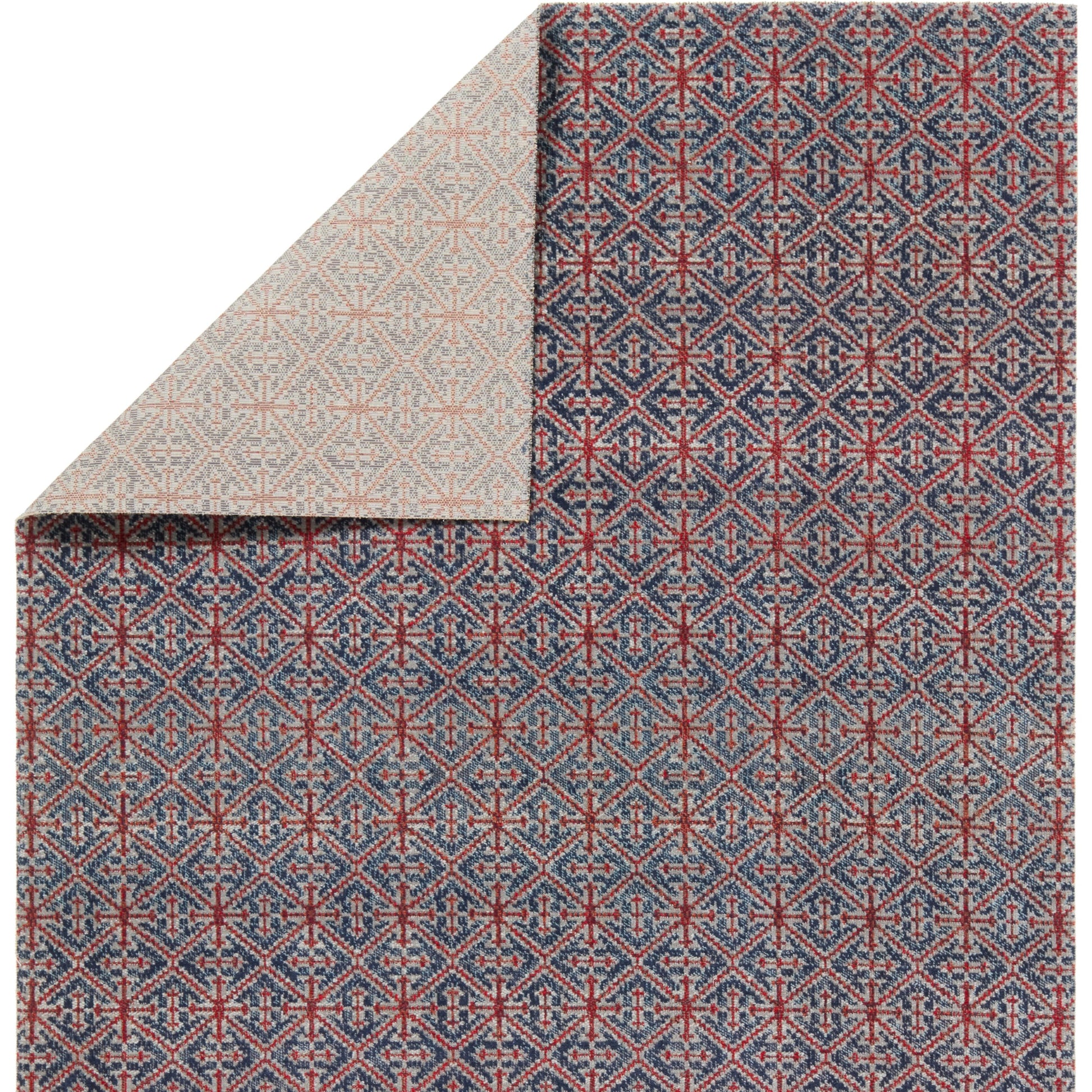 Polaris POL52 Indoor/Outdoor Rug by Jaipur Living in red, navy. Made from 100% polypropylene in a unique style.