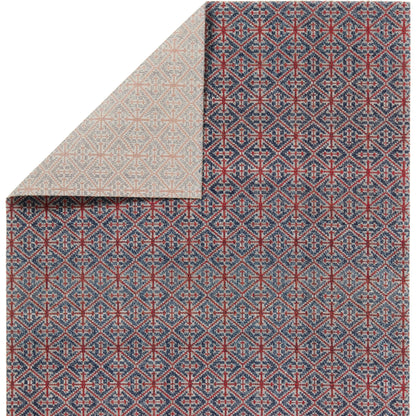 Polaris POL52 Indoor/Outdoor Rug by Jaipur Living in red, navy. Made from 100% polypropylene in a unique style.