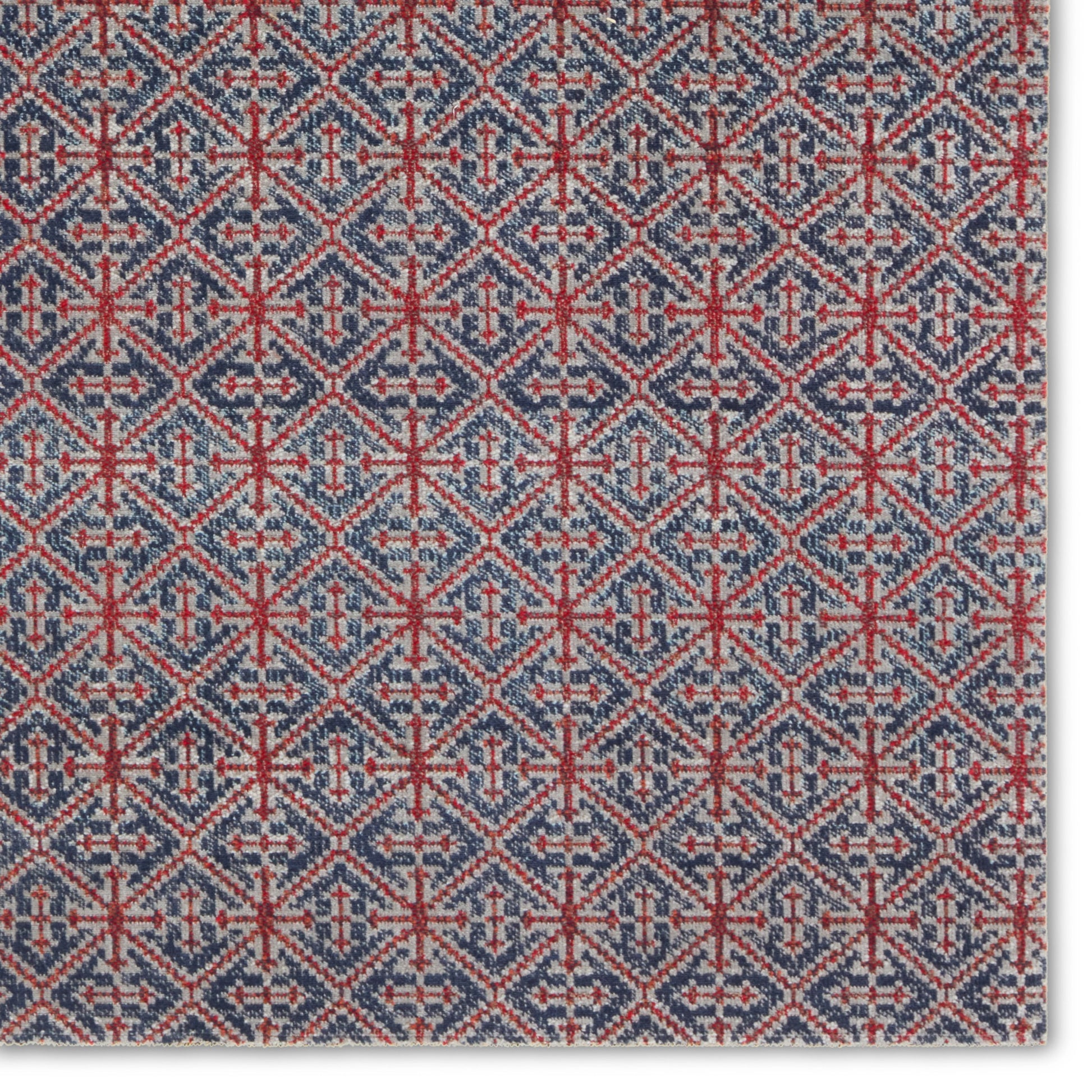 Polaris POL52 Indoor/Outdoor Rug by Jaipur Living in red, navy. Made from 100% polypropylene in a unique style.
