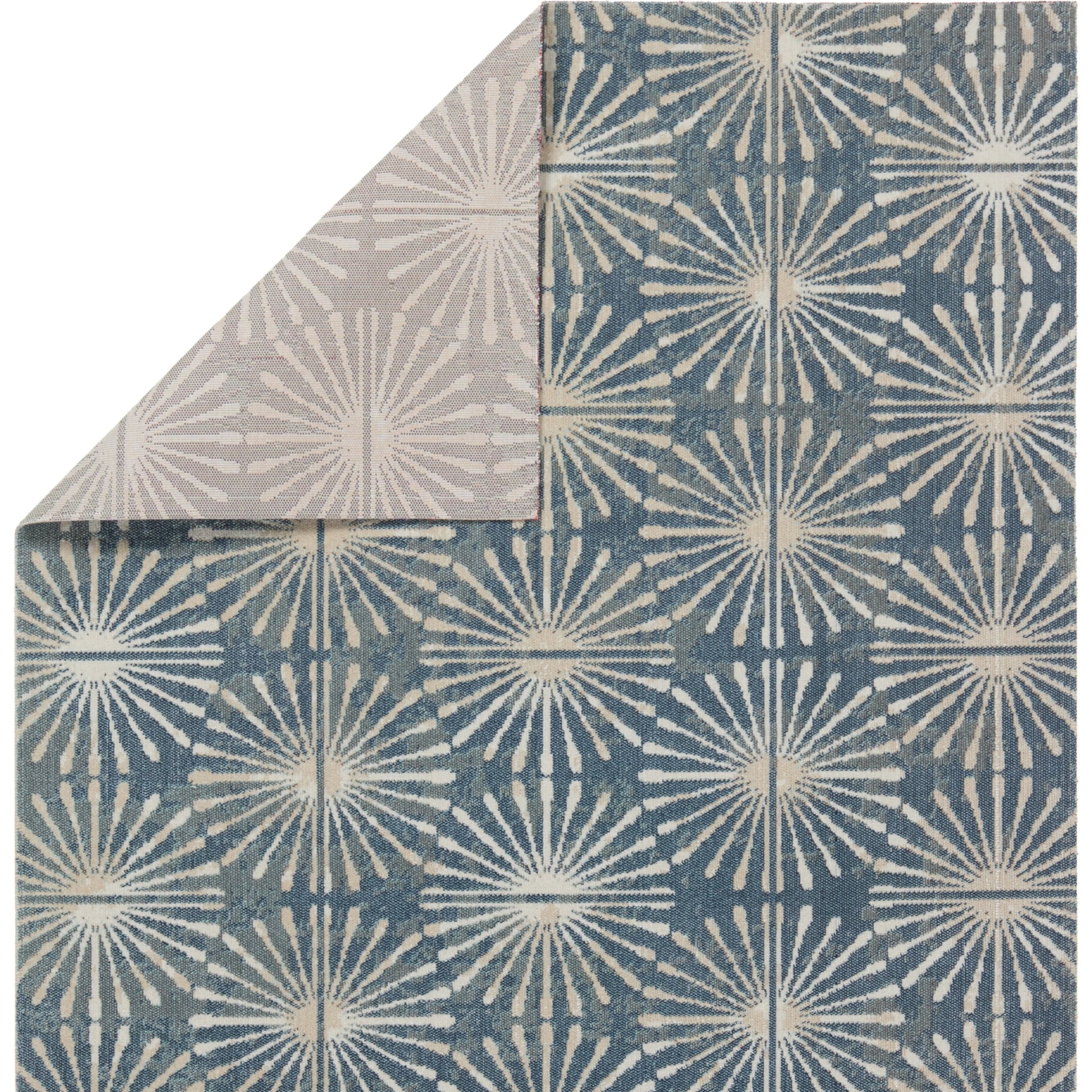 Polaris POL53 Indoor/Outdoor Rug by Jaipur Living in blue, cream. Made from 100% polypropylene in a unique style.
