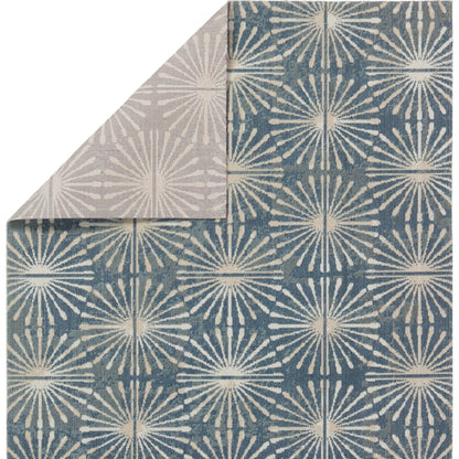 Polaris POL53 Indoor/Outdoor Rug by Jaipur Living in blue, cream. Made from 100% polypropylene in a unique style.