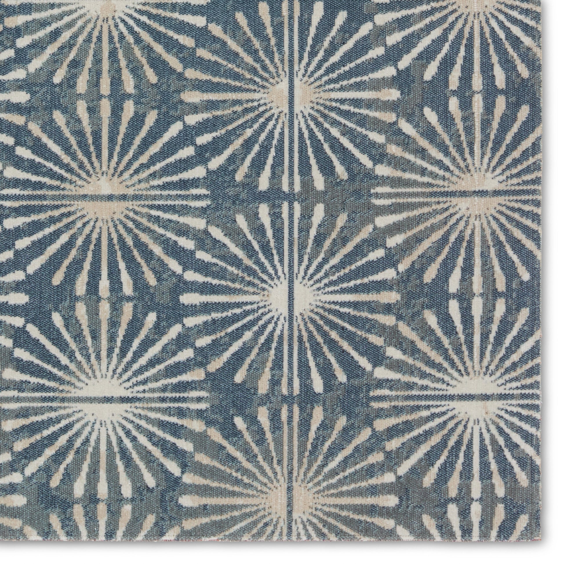 Polaris POL53 Indoor/Outdoor Rug by Jaipur Living in blue, cream. Made from 100% polypropylene in a unique style.