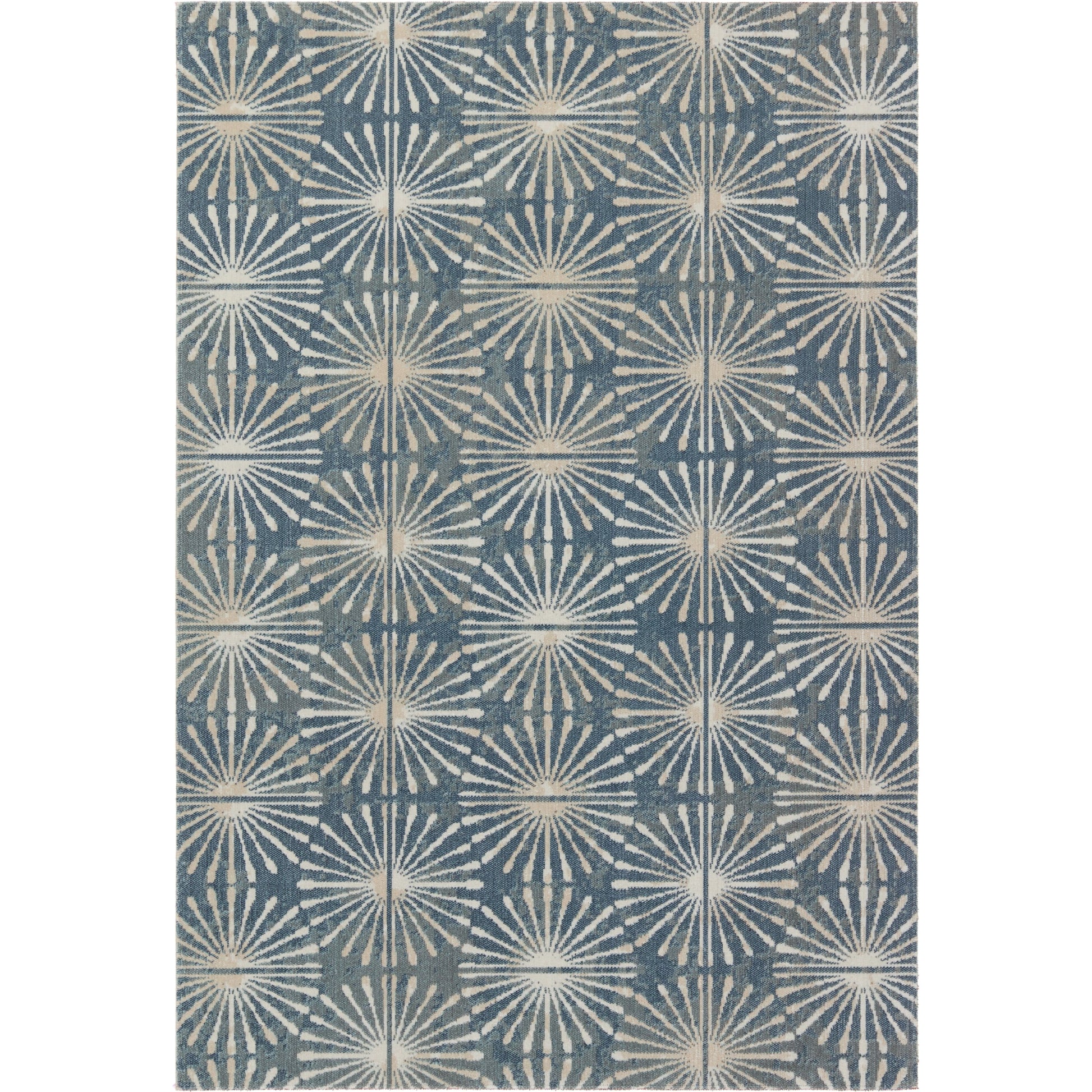 Polaris POL53 Indoor/Outdoor Rug by Jaipur Living in blue, cream. Made from 100% polypropylene in a unique style.