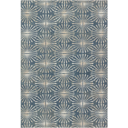 Polaris POL53 Indoor/Outdoor Rug by Jaipur Living in blue, cream. Made from 100% polypropylene in a unique style.