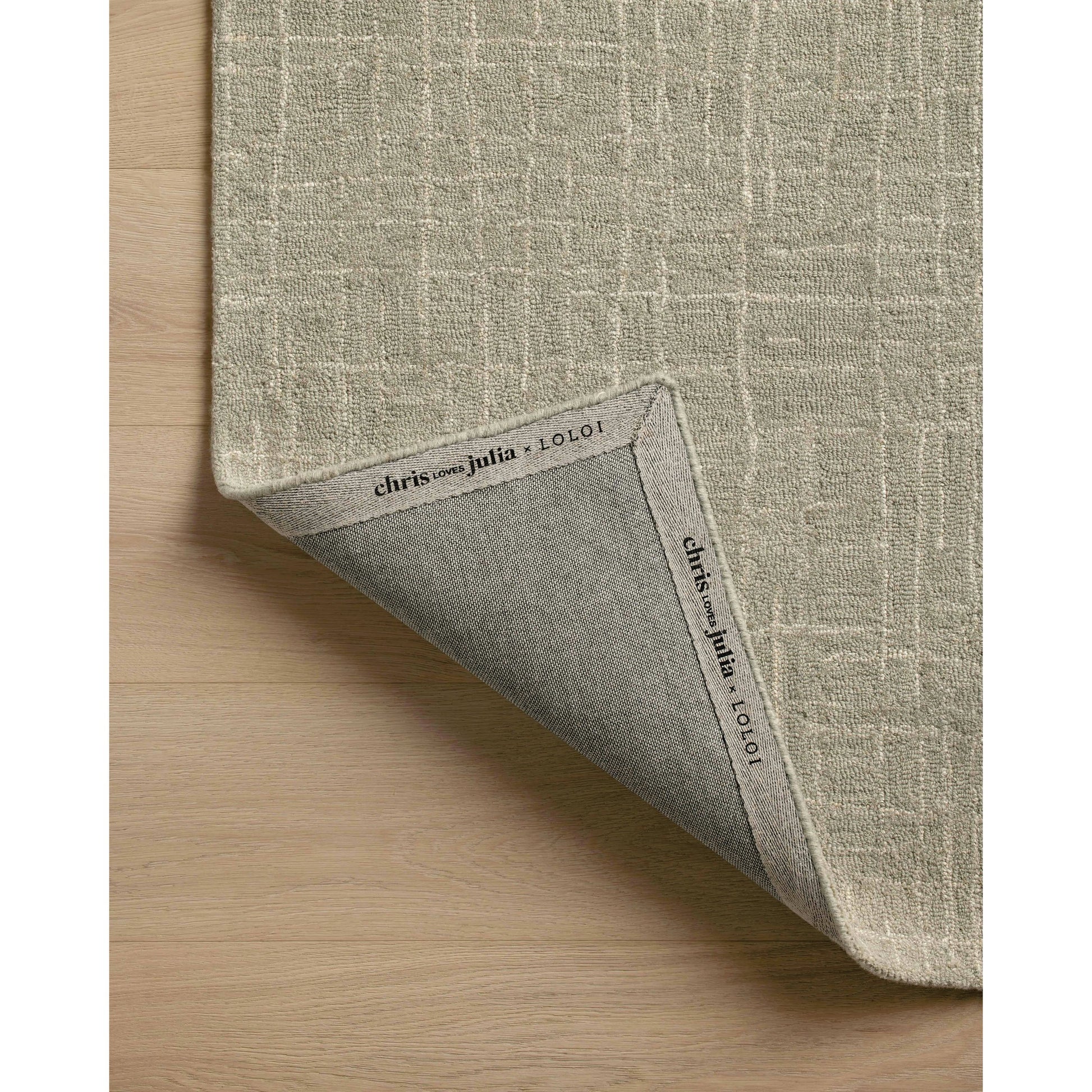Polly POL-06 Rug by Chris Loves Julia x Loloi in spa, ivory. Made from 71% wool, 29% jute pile in a unique style.