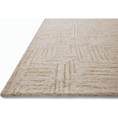 Polly POL-08 Rug by Chris Loves Julia x Loloi in smoke, sand. Made from 71% wool, 29% jute pile in a unique style.