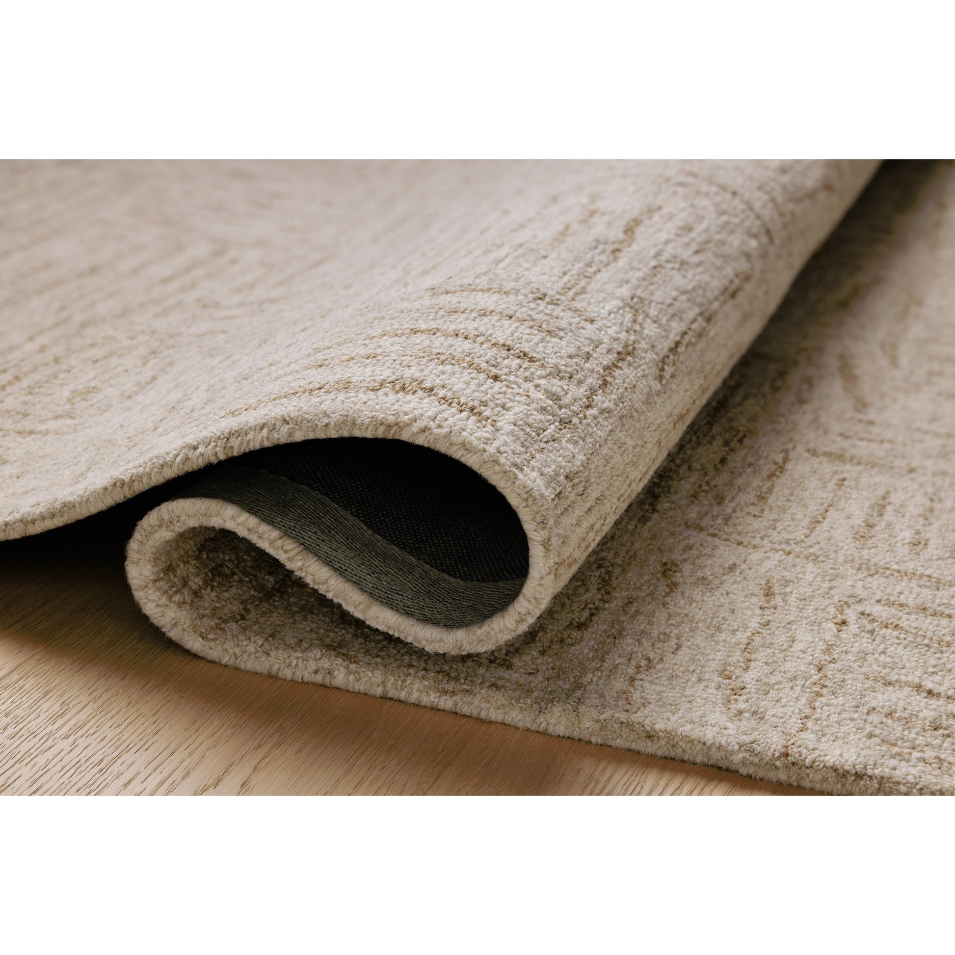 Polly POL-08 Rug by Chris Loves Julia x Loloi in smoke, sand. Made from 71% wool, 29% jute pile in a unique style.