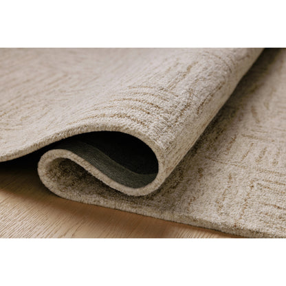 Polly POL-08 Rug by Chris Loves Julia x Loloi in smoke, sand. Made from 71% wool, 29% jute pile in a unique style.