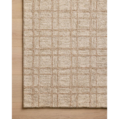 Polly POL-10 Rug by Chris Loves Julia x Loloi in khaki, sand. Made from 71% wool, 29% jute pile in a unique style.