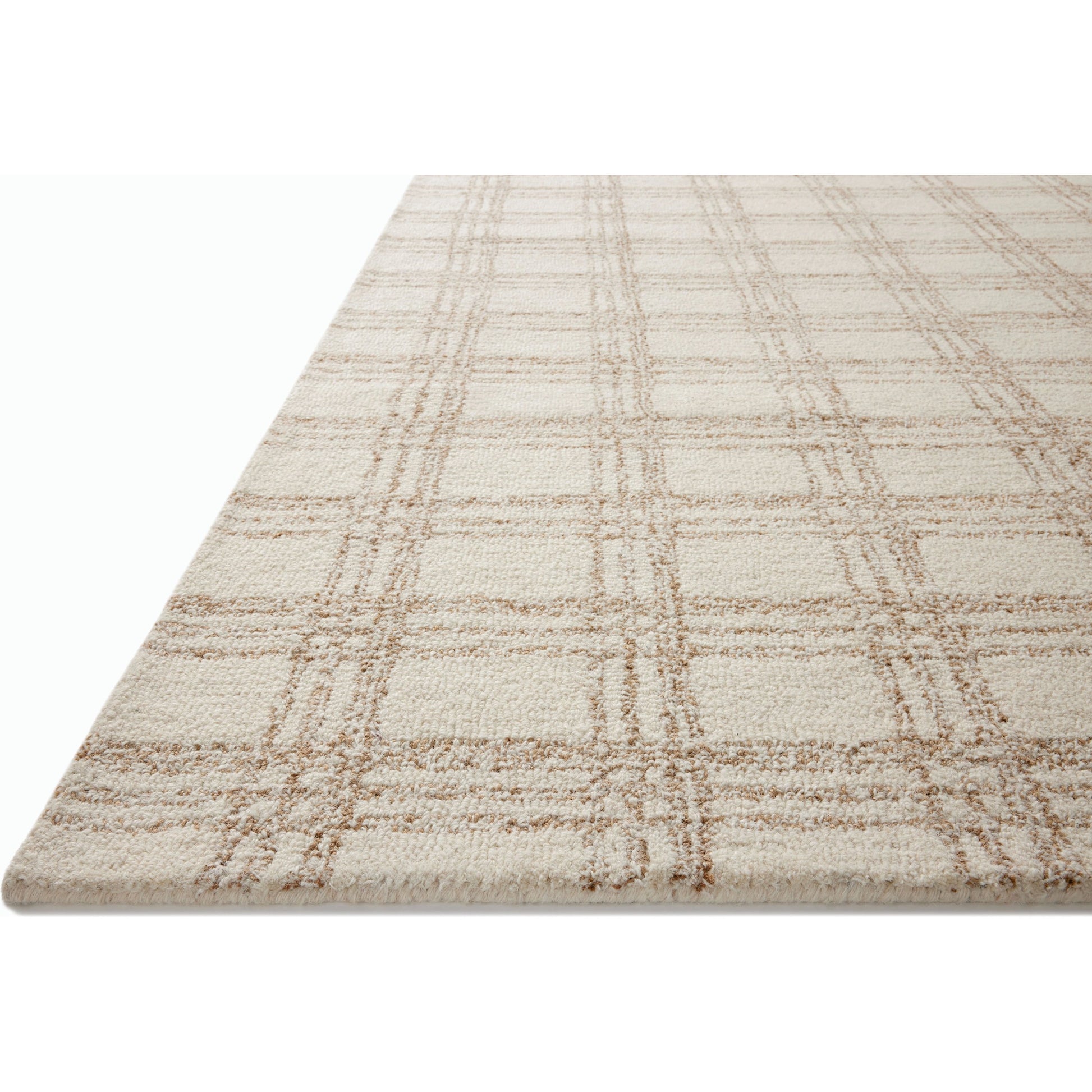Polly POL-12 Rug by Chris Loves Julia x Loloi in cream, sand. Made from 71% wool, 29% jute pile in a unique style.