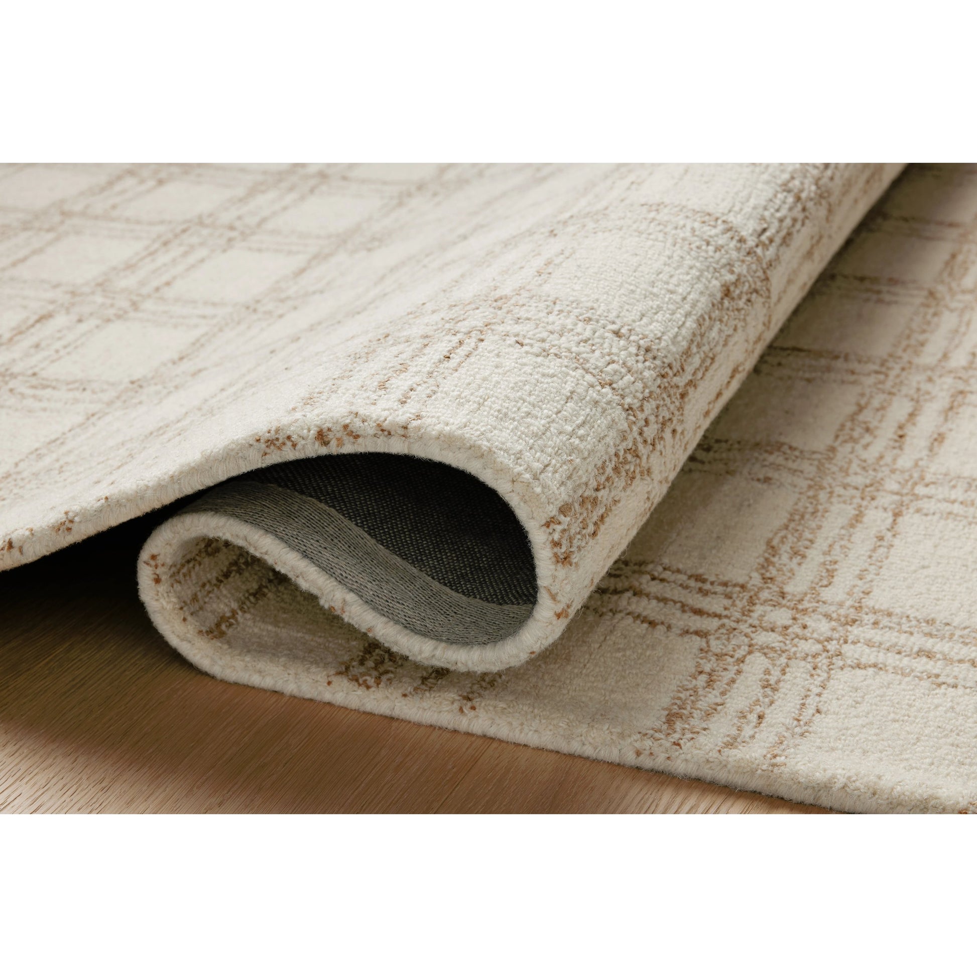 Polly POL-12 Rug by Chris Loves Julia x Loloi in cream, sand. Made from 71% wool, 29% jute pile in a unique style.