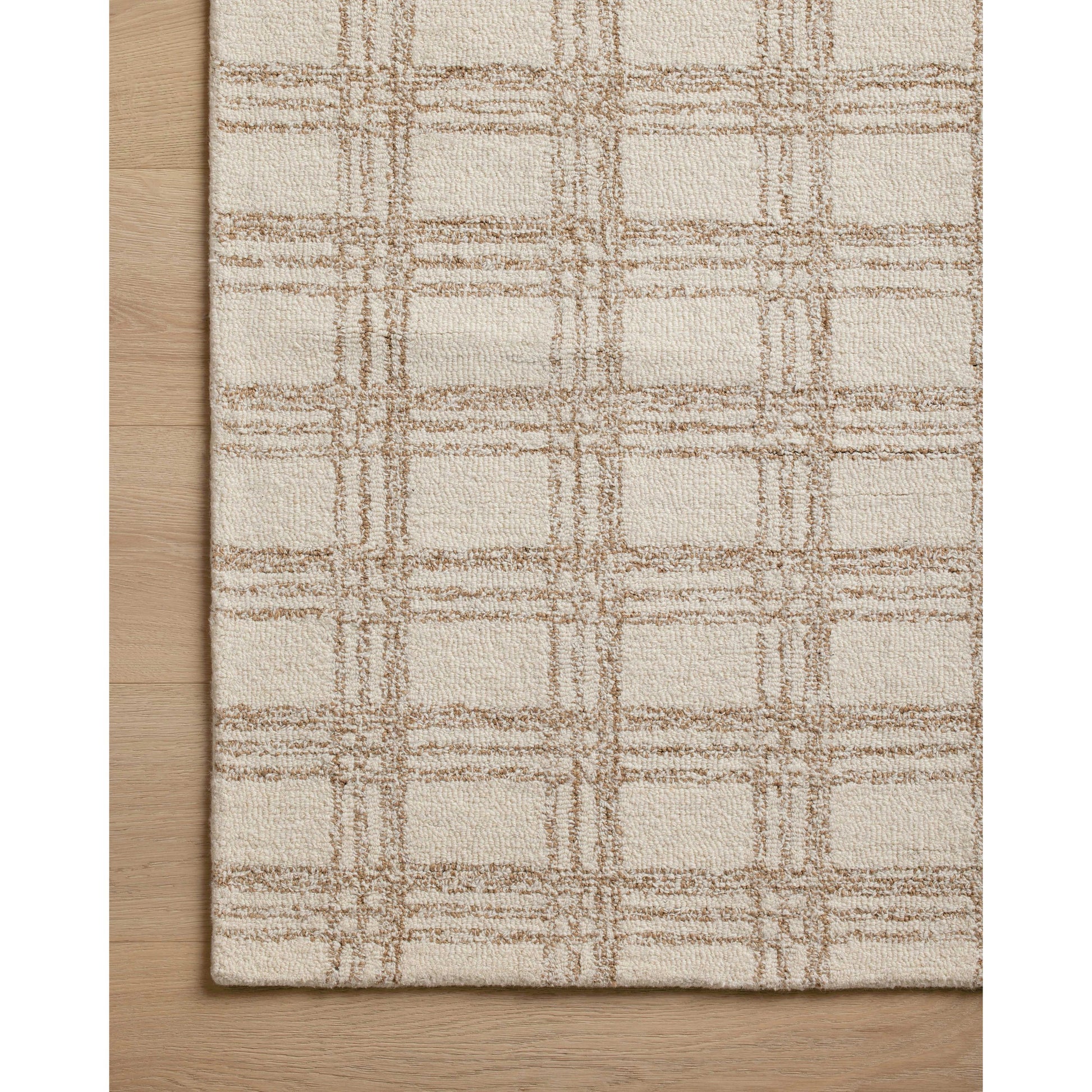 Polly POL-12 Rug by Chris Loves Julia x Loloi in cream, sand. Made from 71% wool, 29% jute pile in a unique style.