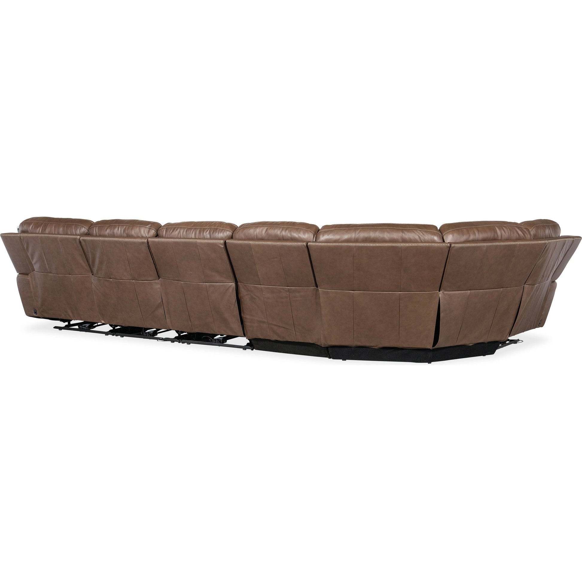 Torres 6 Piece Sectional by Hooker Furniture in sorrento mocha. Made from leather, sorrento mocha (semi-aniline top grain with splits) in a traditional style.
