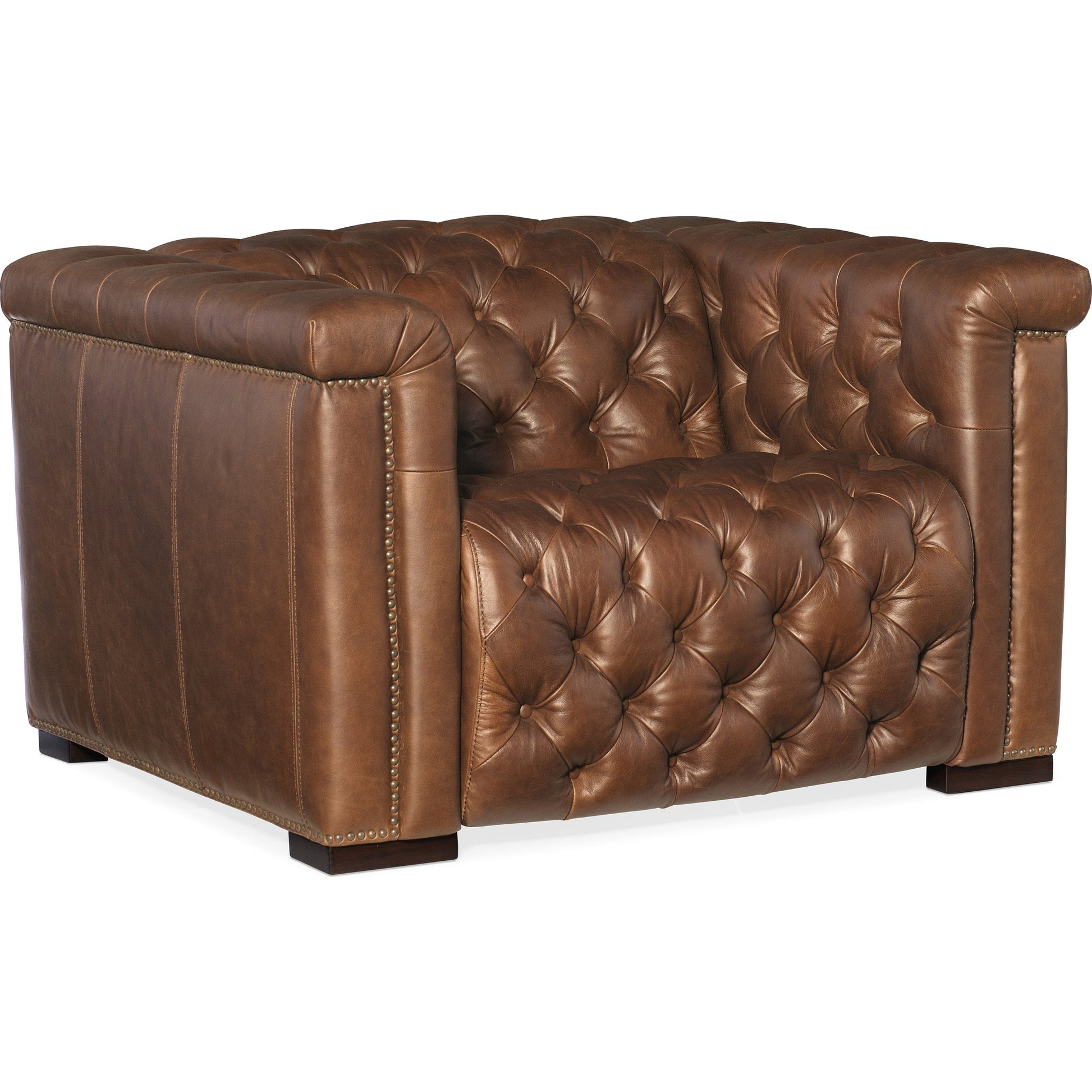 Savion Grandier Power Recliner by Hooker Furniture. Made from leather in a transitional style.