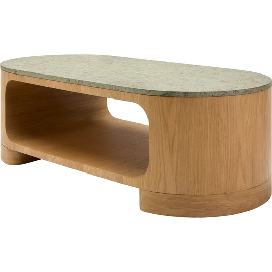 Poros Coffee Table by Surya. Made from cork veneer, oak in a unique style.
