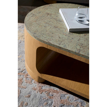 Poros Coffee Table by Surya. Made from cork veneer, oak in a eclectic & global style.
