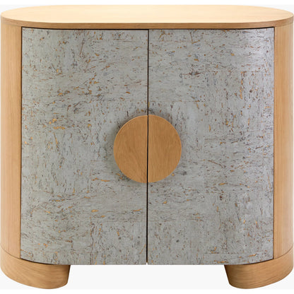 Poros Cabinet 540213 by Surya in natural, lacquered. Made from cork veneer, oak in a eclectic & global style.