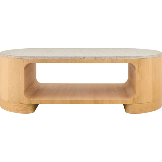 Poros Coffee Table by Surya. Made from cork veneer, oak in a unique style.