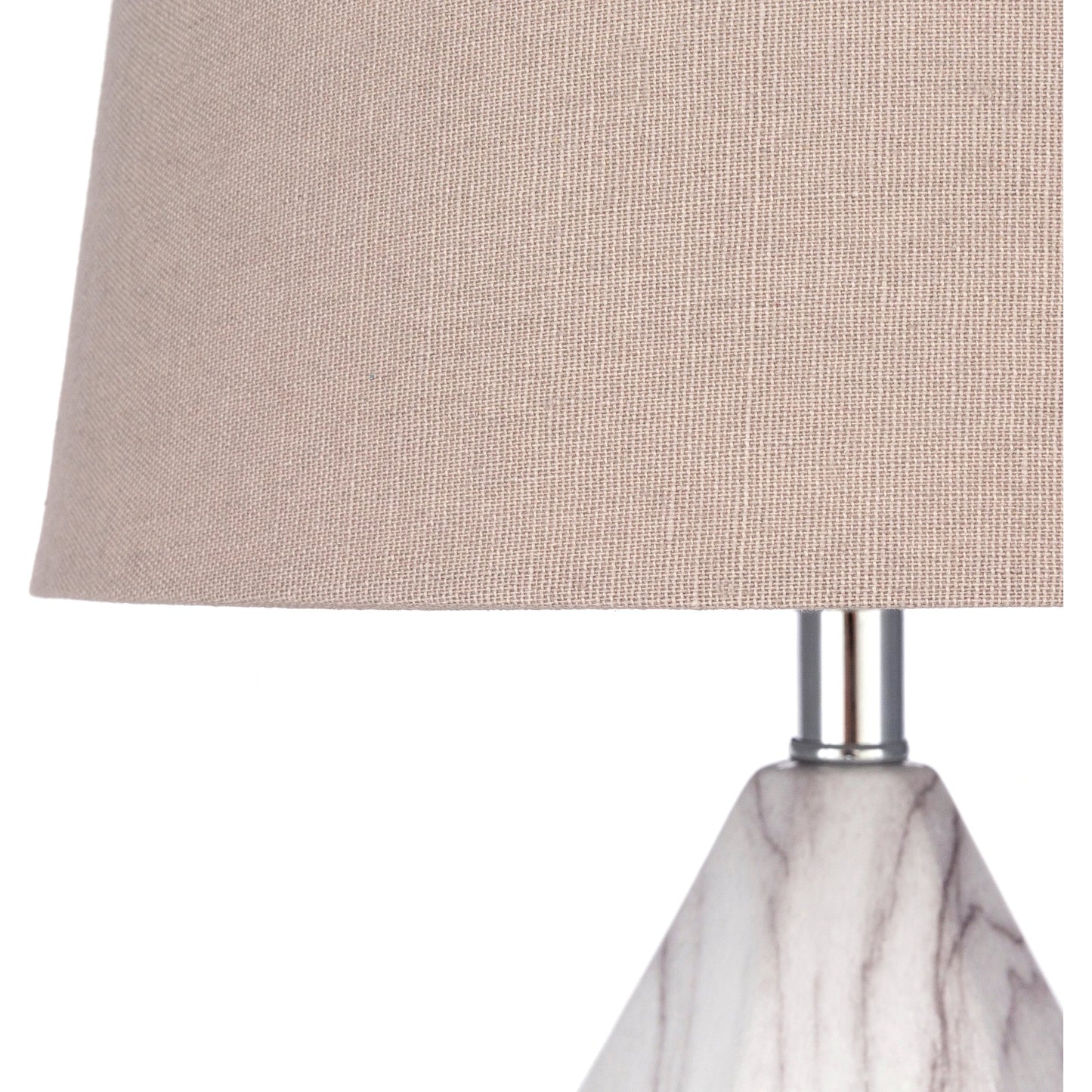 005 S-231173 | Closeup | Posh - 19830 by Surya in light gray, n/a and base marbled. Made from linen, polyester, ceramic, metal - iron, 100% metal in a modern style.