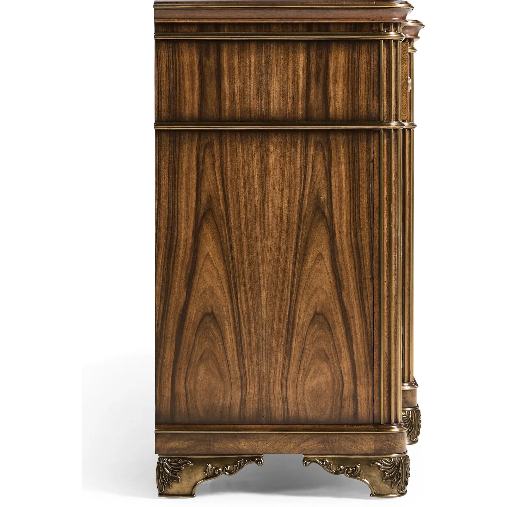 Viceroy Buffet by Jonathan Charles in viceroy brown santos. Made from local mahogany, oak, celejeria veneer, oak veneer, brass, acacia veneer, santos rosewood crown veneer in a traditional style.